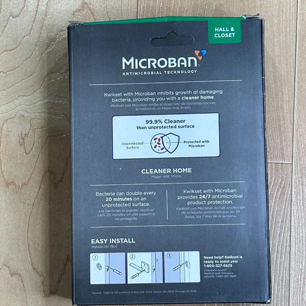 Kwikset Halifax Square Door Lever - Matte Black - Hall & Closet Passage Handle - Picture 5 of 7